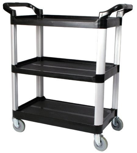 Winco USA 3-Tier Utility Cart, Black