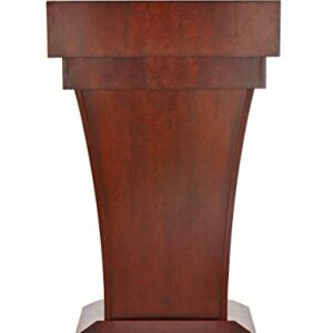 Adir Podium Stand Wood - Height 37.5" Pulpits for Churches, Reception Desk Lectern with Spacious Drawer for Hotels, Seminars, Weddings, and Classrooms (Mahogany)