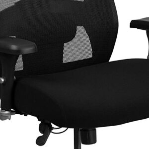 Flash Furniture HERCULES Series 24/7 Intensive Use Big & Tall 500 lb. Rated Black Mesh Executive Ergonomic Office Chair with Ratchet Back