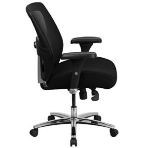 Flash Furniture HERCULES Series 24/7 Intensive Use Big & Tall 500 lb. Rated Black Mesh Executive Ergonomic Office Chair with Ratchet Back