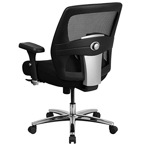 Flash Furniture HERCULES Series 24/7 Intensive Use Big & Tall 500 lb. Rated Black Mesh Executive Ergonomic Office Chair with Ratchet Back