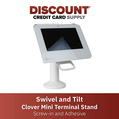 Discount Credit Card Supply DCCStands Swivel and Tilt Clover Mini/Clover Mini 3 Terminal Stand, Screw-in and Adhesive