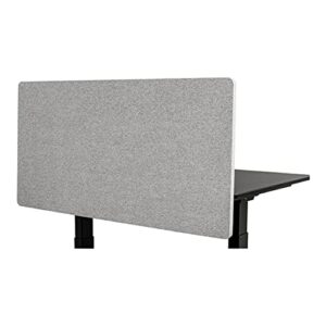 stand up desk store refocus clamp-on acoustic desk divider privacy panel that reduces noise and visual distractions (cool gray, 47.25″ x 23.6″)