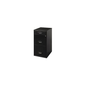 realspace® soho 18″d 3-drawer organizer vertical file cabinet, black
