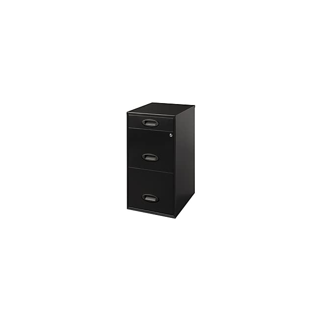 Realspace® SOHO 18"D 3-Drawer Organizer Vertical File Cabinet, Black