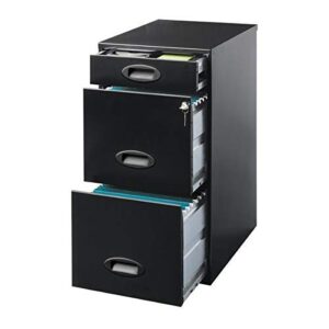 Realspace® SOHO 18"D 3-Drawer Organizer Vertical File Cabinet, Black