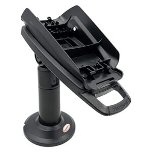 ens tailwind ingenico desk/3500/5000 7″ latch and lock pole mount terminal stand, slim design, adhesive installation, black