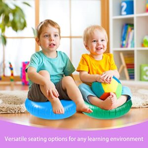 12 Pcs Flexing Seating for Classroom Elementary Inflated Wobble Cushion Wiggle Seat with Pump for Sensory Kids and ADHD Kids Portable Sensory Cushion Seat for School Classroom Home Office Yoga