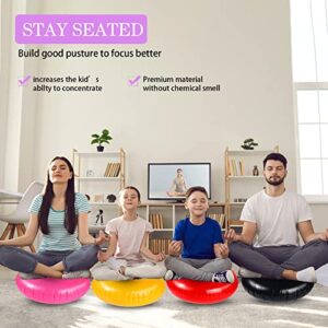 12 Pcs Flexing Seating for Classroom Elementary Inflated Wobble Cushion Wiggle Seat with Pump for Sensory Kids and ADHD Kids Portable Sensory Cushion Seat for School Classroom Home Office Yoga