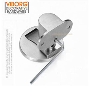VIBORG Deluxe Solid SUS304 Stainless Steel Casting Adjustable Floor Mount Mounted Magnetic Door Stopper Doorstop Door Stop, RS-40F (1)