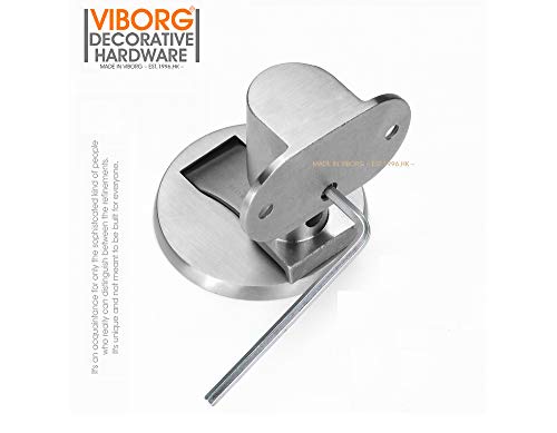 VIBORG Deluxe Solid SUS304 Stainless Steel Casting Adjustable Floor Mount Mounted Magnetic Door Stopper Doorstop Door Stop, RS-40F (1)