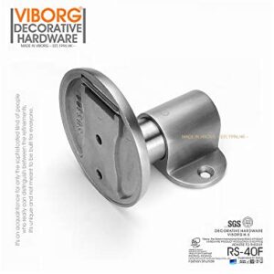 VIBORG Deluxe Solid SUS304 Stainless Steel Casting Adjustable Floor Mount Mounted Magnetic Door Stopper Doorstop Door Stop, RS-40F (1)