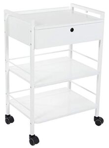 pro medical dental mobile utility cabinet & cart with steel frame and one drawer