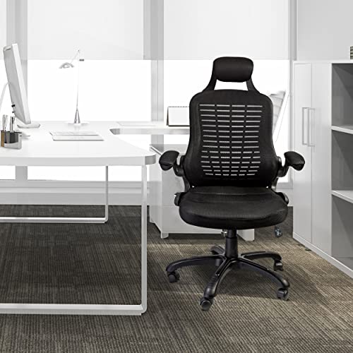 Halter Ergonomic Office Chair with Headrest Lumbar Support Mesh Office Chair with Wheels Black