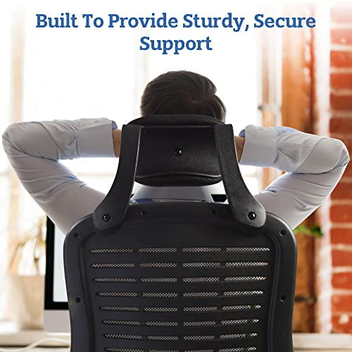 Halter Ergonomic Office Chair with Headrest Lumbar Support Mesh Office Chair with Wheels Black