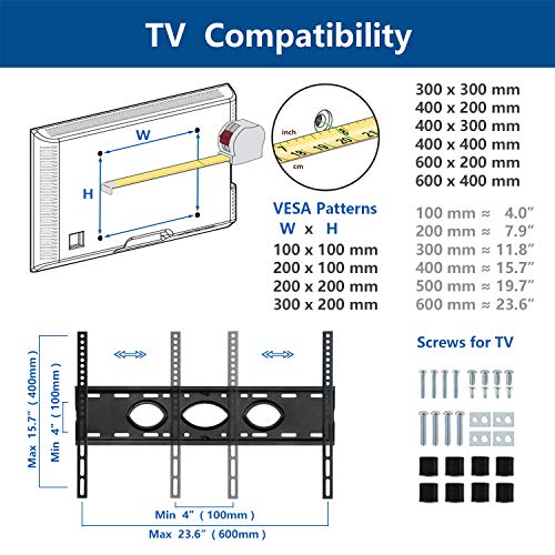 Rfiver Universal Swivel Mobile TV Stand Rolling Cart for 32-75 Inch Flat Screen TV Monitor, Tall TV Stand with Mount and Wheels Portable for Home Office, Max Vesa 600x400 mm