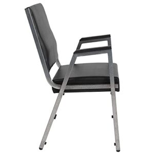 EMMA + OLIVER 1000 lb. Rated Black Antimicrobial Vinyl Bariatric Medical Reception Arm Chair