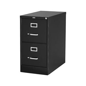 staples 85988 2-drawer vertical file cabinet locking letter black 25-inch d (25157d)