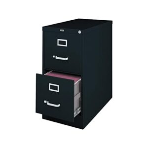 Staples 85988 2-Drawer Vertical File Cabinet Locking Letter Black 25-Inch D (25157D)