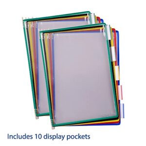 Tarifold Desktop Reference System With 10 Display Pockets, Assorted Colors, 20 Sheet Capacity (D291)