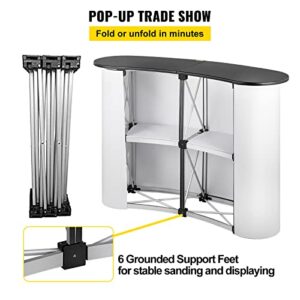 Geindus Portable Tradeshow Podium Table Display Exhibition Counter Stand Booth Fair with Wall Bags 51" X 15.7" X 38.5"