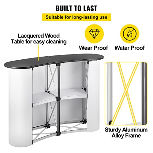 Geindus Portable Tradeshow Podium Table Display Exhibition Counter Stand Booth Fair with Wall Bags 51" X 15.7" X 38.5"