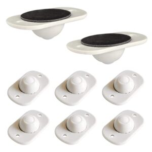 8 Pcs Cute Mini Self-Adhesive Castors Plastic Mini Swivel Castors Slide Box Moving Carton Accessories for Storage Boxes Carton Boxes Small Furniture