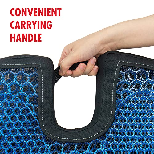 HEALTHMATE IN9115 Comfy Gel Coccyx Cushion Gel Seat Cushion for Long Sitting for Back, Sciatica and Tailbone Pain Relief, for Office Chair, Car, Wheelchair, Long Trips