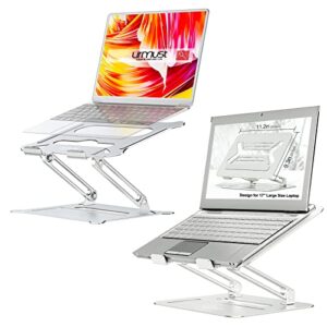 urmust adjustable laptop stand silver+ upgraded version 17″ laptop riser silver