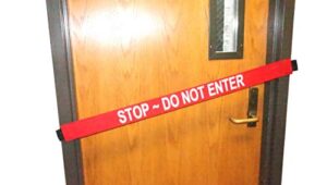 stop – do not enter – magnetic door barrier – fits up to a 51″ wide door
