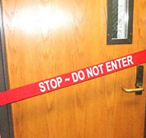 Stop - DO NOT Enter - Magnetic Door Barrier - Fits up to a 51" Wide Door