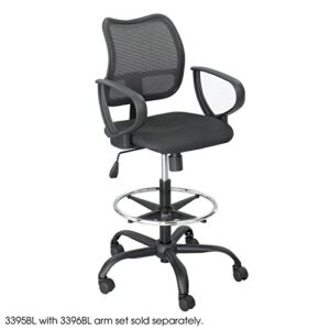 Safco Loop Arms Set for use with Vue Mesh Extended-Height (Chair Sold Separately), Black (3396BL)