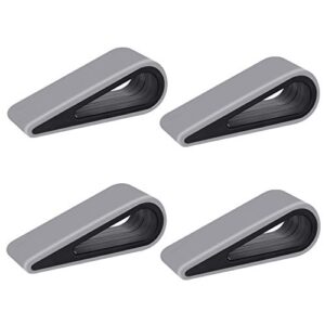mosiso 4 pack laptop stands, portable lightweight non-slip silicone desk riser durable flatform kickstand holder compact hollow design elevation for all notebook, keyboard, tablet, gray