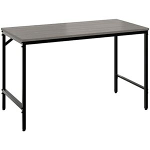 safco simple gray metal work desk