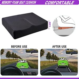 Seat Cushions for Office Chairs, Memory Foam Seat Cushion for Coccyx, Tailbone, Sciatic Pain Relief, Non-Slip Chair Pads for Car, Wheelchair, Gaming Chair