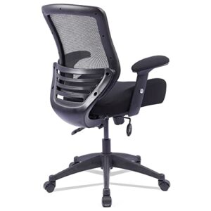 boliss ergonomic office computer desk chair height adjusting arm waist support function-black