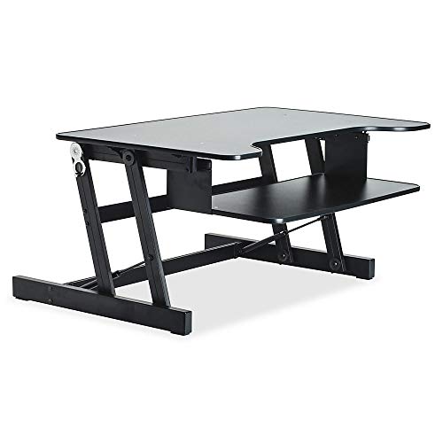 Lorell Sit-to-Stand monitor riser, black