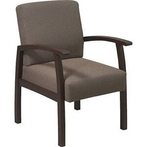 Lorell Chair, 23.5D x 22.3W x 9H in, Taupe/Espresso Frame