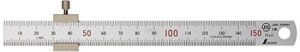 shinwa ruler straight silver with stopper 150mm 15cm 76751 from japan
