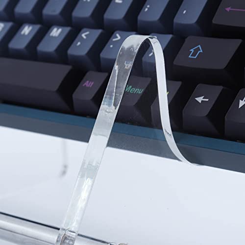 Hyekit Keyboard Stands 2-Tier Mechanical Keyboard Display Stand Transparent Super Thick Acrylic Frame Holder Stand Gaming Keyboard Plate Holder Display Stand