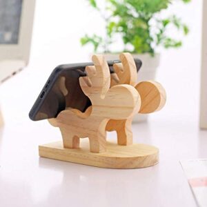 Laptop Stand Wood, Small elk Solid Wood Phone Holder, Vertical Heightening Stand,11-14inch Compatible with Apple MacBook Air Mac Pro and iPad Pro, HP, DELL, Acer, Toshiba, Surface, Lenovo etc