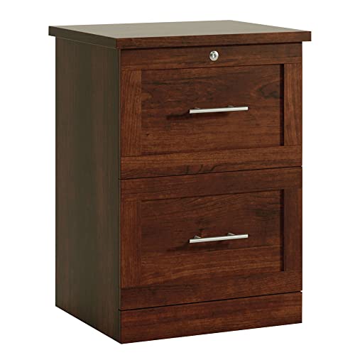 Realspace® 2-Drawer 17"D Vertical File Cabinet, Mulled Cherry