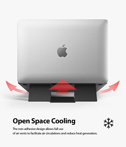 Ringke Folding Stand 2, Portable & Foldable Design Lightweight Anti-Slide Open Space Cooling Two Elevation Adjustments Invisible Laptop Stand for MacBooks, Tablets, Laptops and Notebooks - Gray