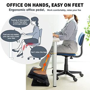 Adjustable Footrest Can Be Adjusted in Multiple Angles and States, Cushion is Detachable, Suitable for Use in Multiple Scenarios Such As Office(Black)