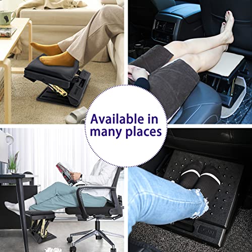 Adjustable Footrest Can Be Adjusted in Multiple Angles and States, Cushion is Detachable, Suitable for Use in Multiple Scenarios Such As Office(Black)
