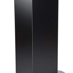 Displays2go Floor Podium with Reading Surface – Black (OLILCTOPBBK)