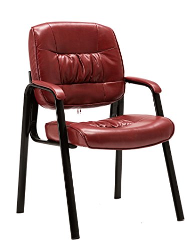 BTEXPERT Leather Office Executive Waiting Room Guest Reception Side Conference Chair, Burgundy, 1