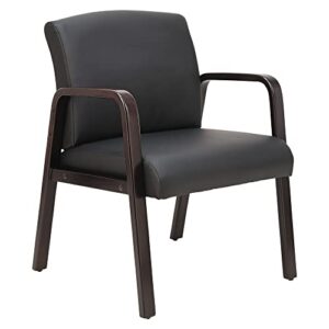 alera alerl4319e 24.21 in. x 26.14 in. x 32.67 in. wl series reception lounge guest chair – black/espresso