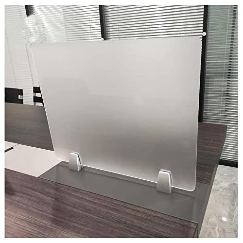 tonchean 4PCS Desk Dividers Office Partitions, Privacy Desk Panel Protective Sneeze Guard, Frosted Acrylic Plexiglass Shield with Clamps for Offices Schools Call Centers - 23.6”L X15.8”W