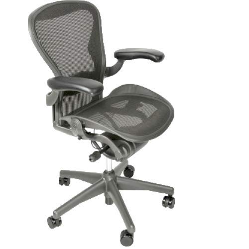 Aeron Herman Miller Office Chair Size B | Fully Adjustable with All Features Included| Quick and Easy Assembly| Renewed| 10 Year Warranty| Hardwood Floor Roller Blade Style Wheels Included